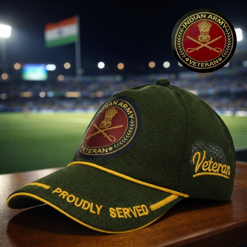 Army Proudly Veteran Baseball Cap (Olive Green Color)- Premium Quality