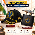CAPF Veteran Black Cap & Black Leather Wallet Combo – Premium Classic Edition