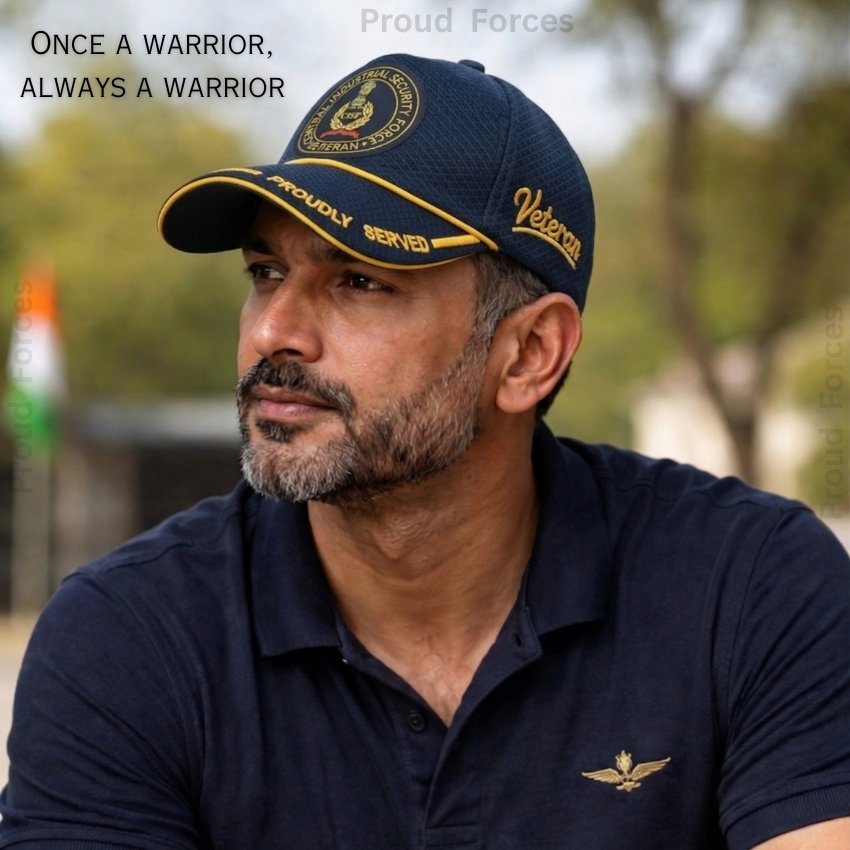 CISF Proudly Veteran Baseball Cap (Blue Color)- Premium Quality