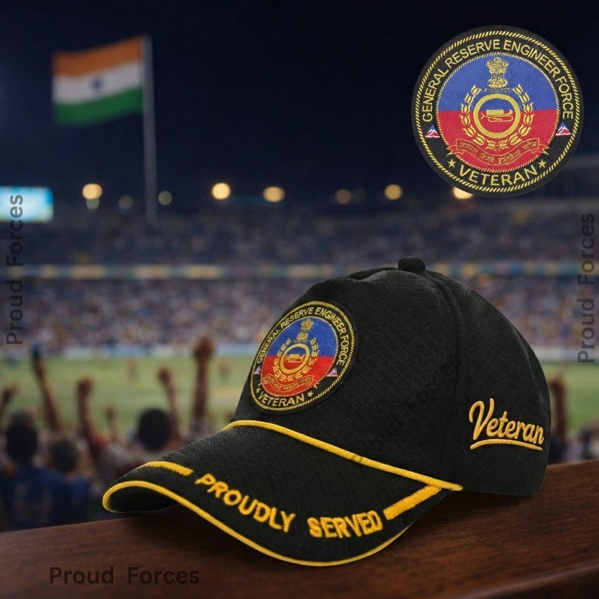 GREF Proudly Veteran Baseball Cap (Black Color) -Premium Quality