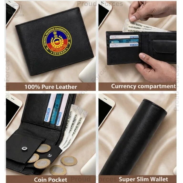 GREF Veteran Black Cap & Black Leather Wallet Combo – Premium Classic Edition