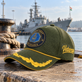 Navy Officers’ Veteran Baseball Cap (Olive Green Color) - Premium Quality