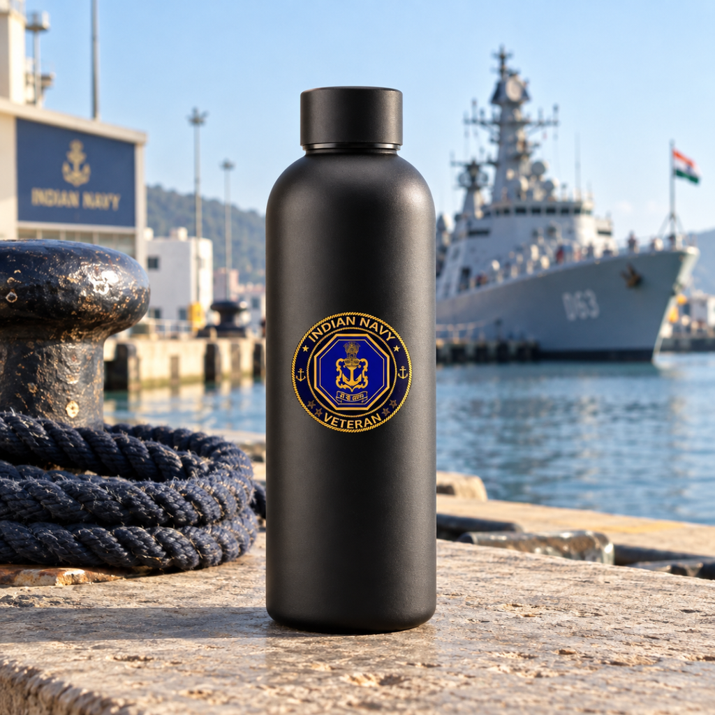 Indian Navy Veteran Insulated Water Bottle