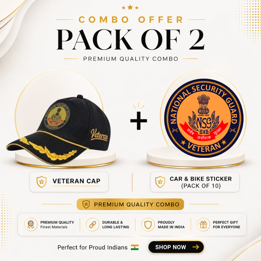 NSG Officer Veteran Cap & Sticker Combo