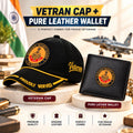 NSG Veteran Black Cap & Black Leather Wallet Combo – Premium Classic Edition