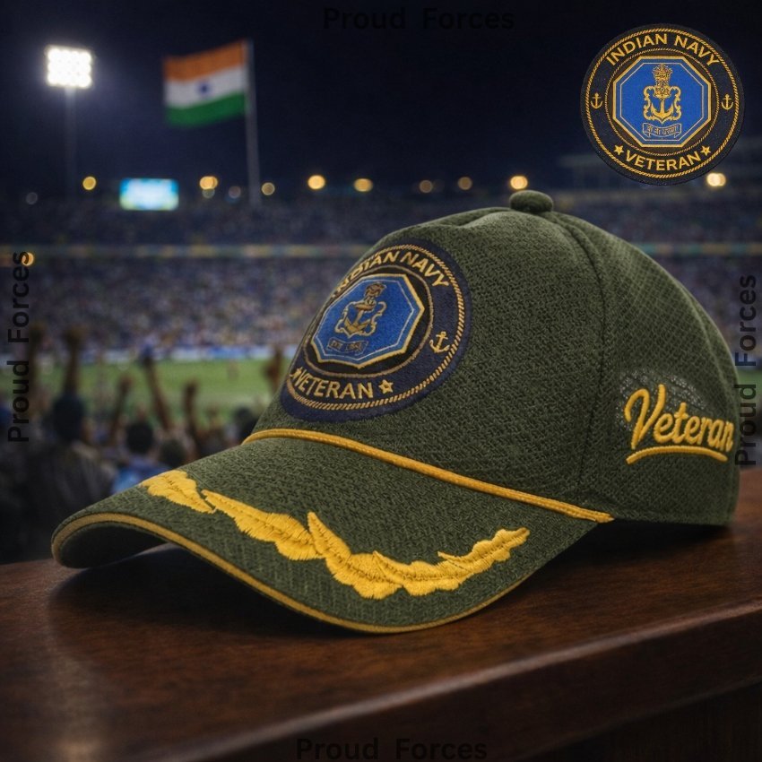 Navy Officers’ Veteran Baseball Cap (Olive Green Color) - Premium Quality
