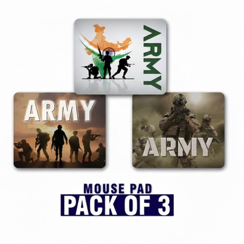 Premium Quality Indian Army Mouse Pad – Pack of 3