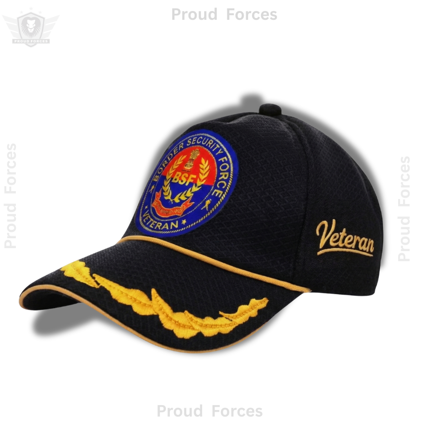 BSF Officer Veteran Cap & Car–Bike Sticker Combo