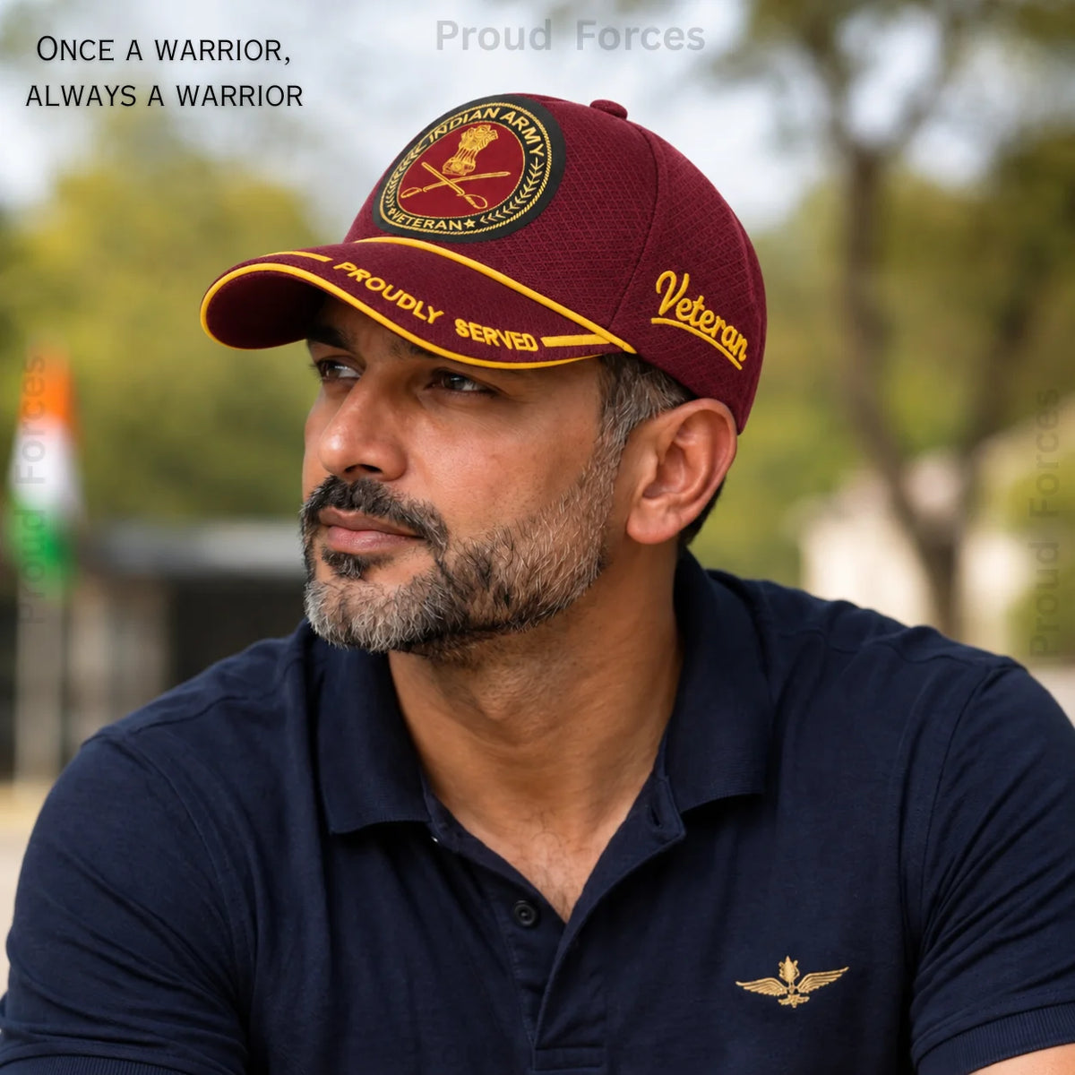 Indian Army Veteran Caps Combo – Pure Cotton & Proudly Served Baseball Caps