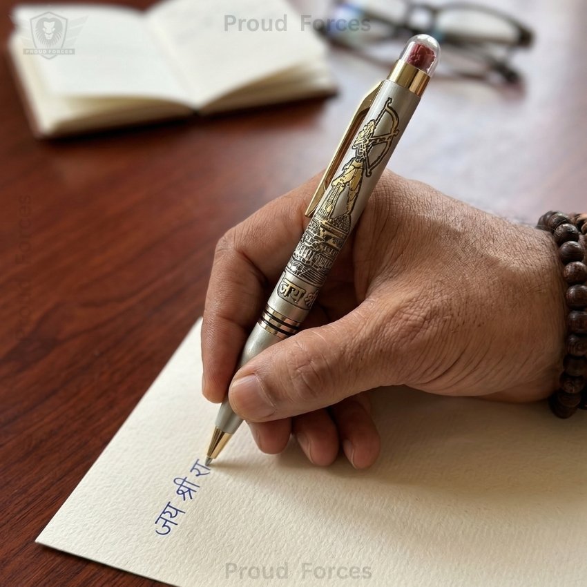 SHRI RAM PEN WITH RUDRAKSHA
