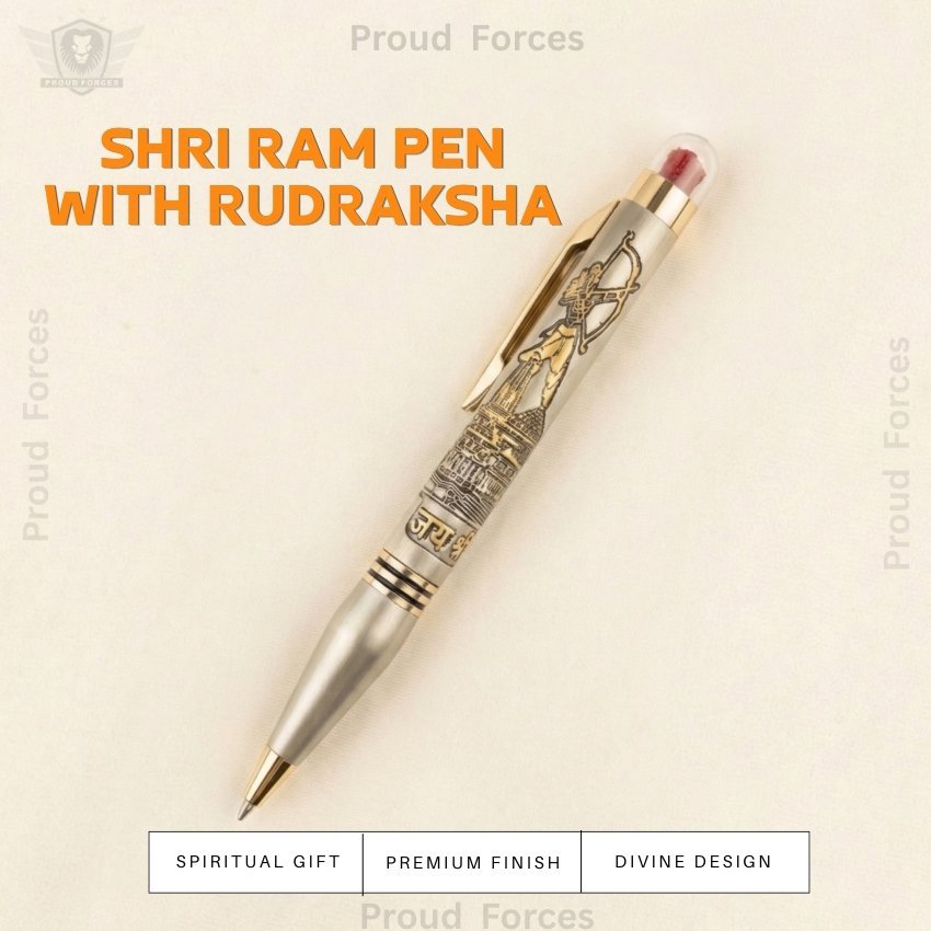 SHRI RAM PEN WITH RUDRAKSHA