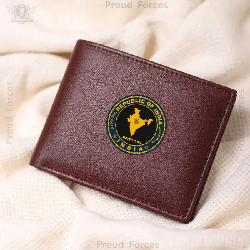 Republic of India Brown Leather Wallet for Men (Premium Classic Edition)