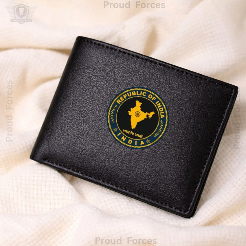 Republic of India Black Leather Wallet for Men (Premium Classic Edition)