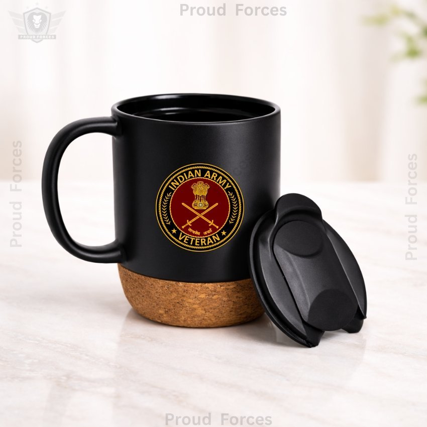 Army Veteran Matte Finish Coffee Mug with Cork Base