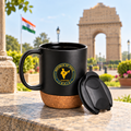 Republic of India Matte Finish Coffee Mug with Cork Base