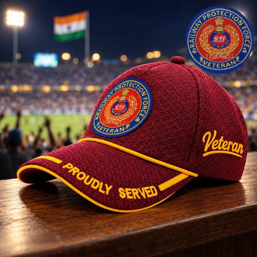 RPF Proudly Baseball Cap for Veterans(Maroon Color)- Premium Quality
