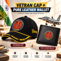 RPF (Railway Protection Force) Veteran Black Cap & Black Leather Wallet Combo – Premium Classic Edition