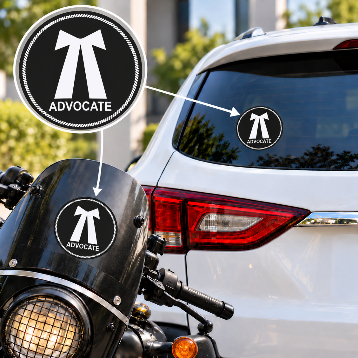 Premium Quality Advocate Car & Bike Stickers