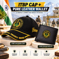 ITBP Veteran Black Cap & Black Leather Wallet Combo – Premium Classic Edition