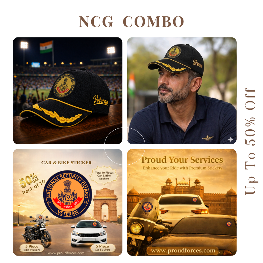 NSG Officer Veteran Cap & Sticker Combo
