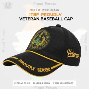 ITBP Proudly Veteran Baseball Cap (Black Color) - Premium Quality