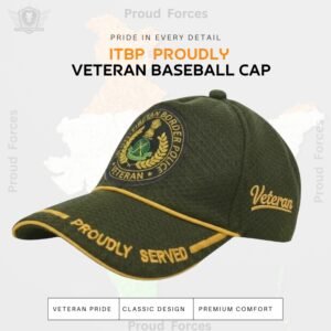 ITBP Proudly Veteran Baseball Cap (Olive Green Color) - Premium Quality