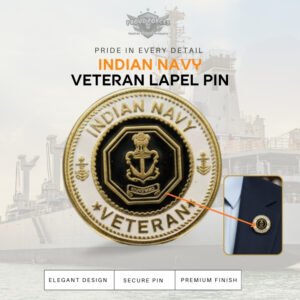 Premium Quality Indian Navy Veteran Blazer Lapel Pin