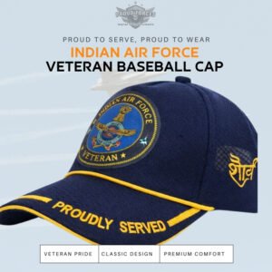 Premium Quality Indian Airforce Proudly Baseball Cap for Veterans(Blue Color)