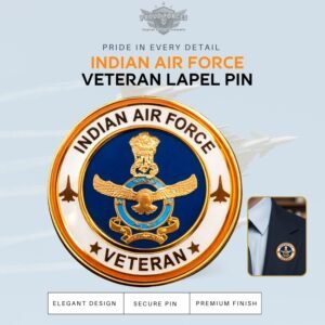 Premium Quality Indian Air Force Veteran Blazer Lapel Pin