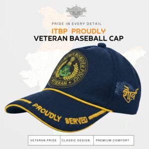 Premium Quality ITBP Proudly Veteran Baseball Cap (Blue Color)