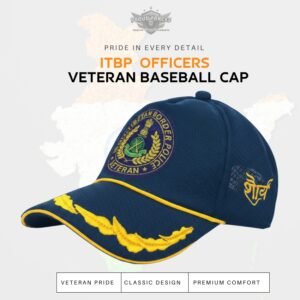 Premium Quality ITBP Officers’ Veteran Baseball Cap (Blue Color)