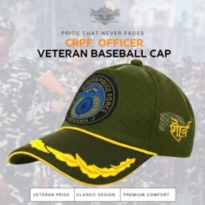 Premium Quality CRPF Officers’(Olive Green Color) Baseball Cap for Veterans