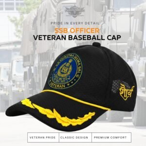 Premium Quality SSB Officers’ Veteran Baseball Cap (Black Color)