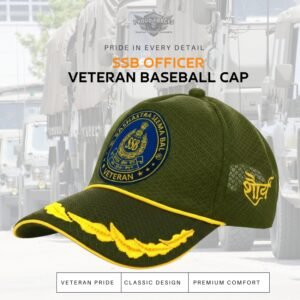 Premium Quality SSB Officers’ Veteran Baseball Cap (Olive Green Color)