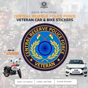 Premium Quality CRPF Veteran Car & Bike Stickers