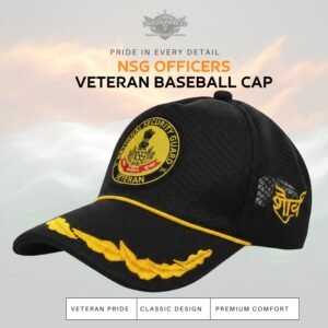 Premium Quality NSG Officer Veteran Baseball Cap (Black Color)