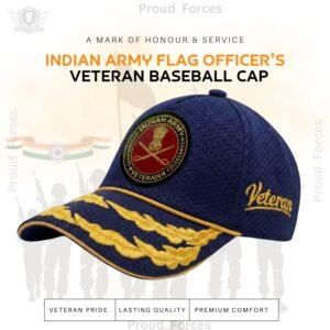 Indian Army Flag Officers’ Veteran Baseball Cap (Blue Color) -Premium Quality
