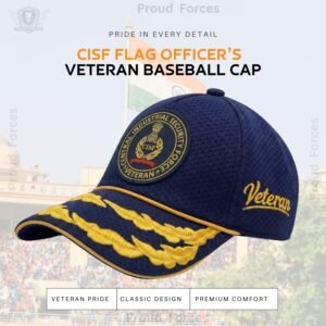 CISF Flag Officers’ Veteran Baseball Cap (Blue Color) - Premium Quality