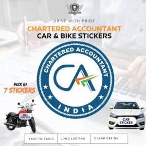 Premium Quality Chartered Accountant (CA) Car & Bike Stickers