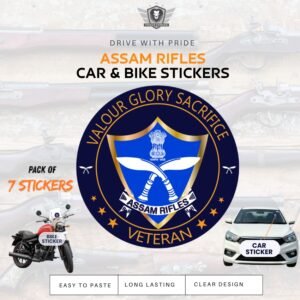 Premium Quality Assam Rifles Veteran Car & Bike Stickers