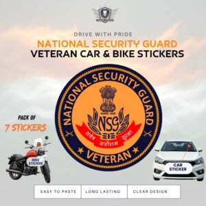 Premium Quality National Security Guard (NSG) Veteran Car & Bike Stickers