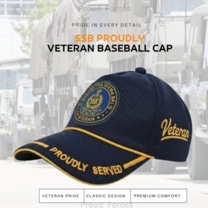 SSB Proudly Veteran Baseball Cap (Blue Color)- Premium Quality