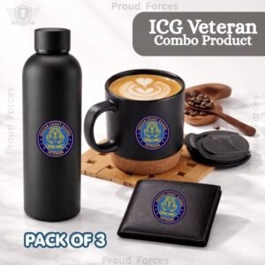 ICG Veteran Premium Combo Pack of 3 – Bottle, Coffee Mug & Leather Wallet