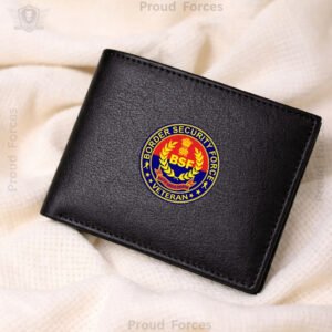 BSF Veteran Black Leather Wallet for Men (Premium Classic Edition)