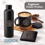 Engineer Premium Combo Pack of 3 – Bottle, Coffee Mug & Leather Wallet