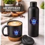 Assam Rifles Veteran Matte Finish Bottle & Coffee Mug Combo Set