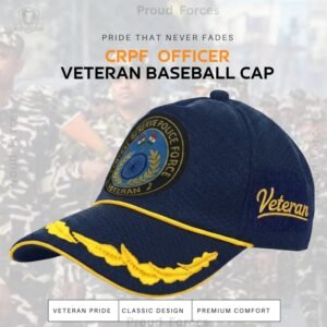 CRPF  Officers’(Blue  Color) Baseball Cap for Veterans - Premium Quality