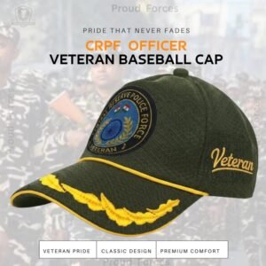 CRPF Officers’(Olive Green Color) Baseball Cap for Veterans -Premium Quality