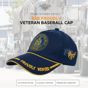Premium Quality SSB Proudly Veteran Baseball Cap (Blue Color)