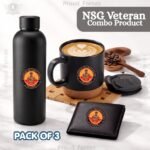 NSG Veteran Premium Combo Pack of 3 – Bottle, Coffee Mug & Leather Wallet